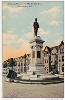 Maryland Baltimore Watson Monument On Mount Royal Avenue - Baltimore