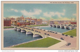 Iowa Des Moines View Of Des Moines River 1942 - Des Moines