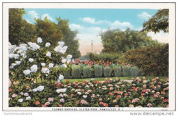 Rhode Island Pawtucket Flower Gardens Slater Park Curteich - Pawtucket