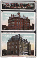 Illinois Peoria City Hall Federal Building And Post Office 1909 - Peoria
