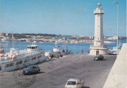 MOLFETTA - BARI - IL PORTO CON IL FARO / PHARE / LIGHTHOUSE / LEUCHTTURM - NAVE TRAGHETTO - AUTO - 1983 - Molfetta