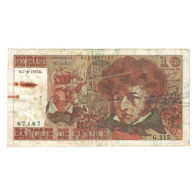 France, 10 Francs, Berlioz, 1975, G.215, AB, Fayette:63.12, KM:150b - 10 F 1972-1978 ''Berlioz''