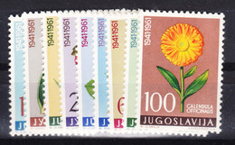 Yugoslavia Republic 1961 Flowers Flora Mi#943-951 Mint Hinged - Neufs