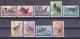 Yugoslavia Republic 1958 Birds Mi#842-850 Mint Hinged - Nuovi