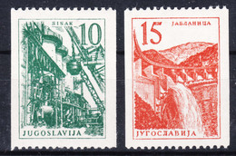 Yugoslavia Republic 1958 Industry And Architecture, Rollen Mi#839-840 Mint Never Hinged - Unused Stamps