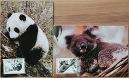 China Maximum Card,1995 Mc-23 Panda And Koala (jointly Issued By China And Australia),2 Pcs - Cartes-maximum