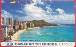 GTE Hawaiian  10 Units Diamond Head And Waikiki Beach, Card 10 - Hawaii