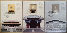 China Maximum Card,2010 Mc-91 Confucius Temple, Confucius Mansion And Confucius Forest,3 Pcs - Cartes-maximum