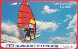 GTE Hawaiian  6 Units Windsurfing, Card 6 MINT - Hawaii
