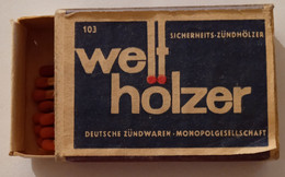 GERMANY,WELT HOLZER 103,OLD MATCHBOXE - Boites D'allumettes
