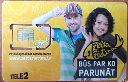 LATVIA 2010 GSM- GOLD FISH - Great Amizant , Modernwomen And Men Used Phone Card (LOT - Tk 55 - SARK) - Letland
