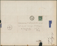 émission 1869 - N°30 Sur Env. Obl Pt 64 Bruxelles (Ouest, Molenbeek) > Huy / Produits Chimiques - 1869-1883 Leopoldo II