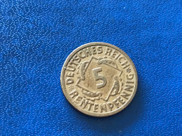 Umlaufmünze Deutsches Reich 5 Pfennig 1924 Münzzeichen A - 5 Rentenpfennig & 5 Reichspfennig