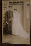 Photo 1880's Mariage Soldat 30e RI Infanterie Tirage Sur PAPIER ALBUMINÉ Photographie Leconte Lorot Orléans CDC - Old (before 1900)