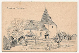 CPSM - VUARRENS (Suisse - Canton De Vaud) - Carte Dessinée, Eglise Ou Temple ? - Vuarrens