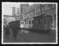 Orig. Foto 1933, Blick Auf Das Rathaus + Frauenkirche München, Davor Alte Tram Straßenbahn - Tranvía