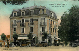 Verdun * Façade Hôtel Restaurant BELLEVUE * Automobile Voiture Ancienne - Verdun