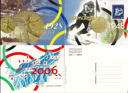 Schweiz Suisse 1998: "Olympia Nagano" Bild-PK 3er-Set  Jeu De 3 CP Illustrée  3 PPC Winter-Sport (Hockey  Ski - Skating) - Hiver 1998: Nagano