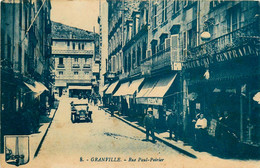 Granville * La Rue Paul Poirier * Parfumerie Centrale * Automobile Voiture Ancienne - Granville