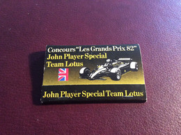 Pochette Allumettes Grand Prix Formule 1 1982 John Player Team Lotus - Boites D'allumettes