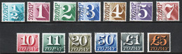 GB Queen Elizabeth Complete Set Of Decimal Postage Due Stamps From 1970 In Fine Used - Portomarken