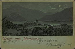 AK AUSTRIA - GRUSS AUS MONDSEE - EDIT OTTMAR ZIEHER - MAILED 1898 (12997) - Mondsee