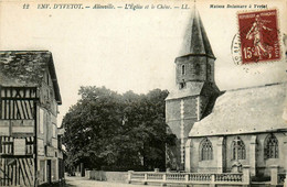 Allouville * Vue Sur L'église Et Le Chêne * Environs D'yvetot - Allouville-Bellefosse