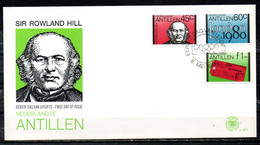 ANTILLES NEERLANDAISES. Timbres Issus Du BF 15 De 1980 Sur Enveloppe 1er Jour (FDC). London'80/Hill. - Rowland Hill