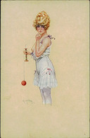 MILLIERE SIGNED 1910s POSTCARD - HALF NAKED / NUDE / NU WOMAN - N. 2084/4 (3301) - Milliere