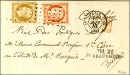 Rouleau De Points / N° 5 + N° 9 (très Belles Marges) Càd PARIS (60) Sur Lettre Pour Chambéry (Etats Sardes). 1853. - SUP - 1849-1850 Ceres