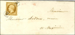 OR (2 Frappes) / N° 9 Bistre Brun Sur Lettre Avec Texte Daté De Pontcharra Le 20 Septembre 1853 Adressée Localement Dans - 1852 Luis-Napoléon