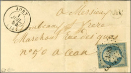 PC 1583 / N° 14 Càd T 15 JORT (13) 1 JUIL. 54 Sur Lettre Pour Caen (premier Jour Du Changement De Tarif). - SUP. - R. - 1853-1860 Napoleon III