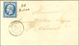 PC 2714 / N° 14 Belle Marge Càd T 15 JOSSELIN (54) Cursive 54 / Rohan Sur Lettre Pour Ploërmel. 1854. - SUP. - 1853-1860 Napoléon III