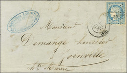 Etoile / N° 60 Avec Rarissime Surcharge 25 Càd PARIS (60) 30 SEPT. 71 Sur Lettre Pour Joinville. Pour éviter Les Erreurs - Andere & Zonder Classificatie