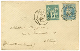 Càd T 17 TOULON-S-MER (78) / N° 29 + N° 75 Sur Lettre Pour Nancy. 1876. - TB / SUP. - 1876-1878 Sage (Type I)