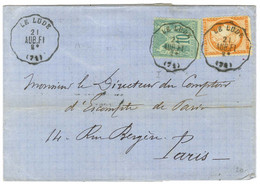 Conv. Stat. LE LUDE / AUB.FL (71) / N° 38 + N° 65 Sur Lettre Pour Paris. 1876. - TB / SUP. - 1876-1878 Sage (Type I)