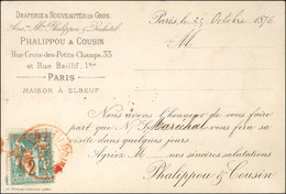 Càd Rouge Des Imprimés / N° 62 Sur Carte De Voyageur De Commerce Expédiée Sous Bande. 1876. - TB / SUP. - R. - 1876-1878 Sage (Type I)