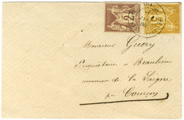 Càd / N° 85 + N° 86 Sur Enveloppe Carte De Visite Pour Beaulieu. 1880. - TB / SUP. - 1876-1878 Sage (Type I)