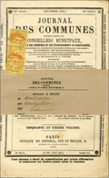 Càd IMPRIMES P.P. Rouge / N° 86 (bande De 3, 1ex. Leg Def) Sur Journal Entier Journal Des Communes Adressé Sous Bande Au - 1876-1878 Sage (Type I)