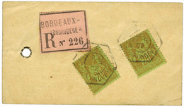 Càd Hexagonal BORDEAUX / GIRONDE / N° 96 (2) Sur Carton Recommandé Pour Aire. 1902. - TB / SUP. - 1876-1878 Sage (Type I)
