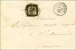 Càd T 17 CHALONS-S-MARNE (49) / Taxe N° 3 Apposée Sur Une Taxe 30 DT Annulée Plume Sur Lettre Locale. 1869. - TB. - 1859-1959 Covers & Documents