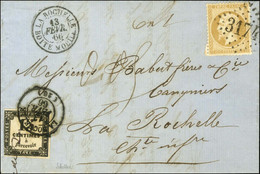 GC 3174 / N° 21 Sur Lettre Avec Texte Daté De Dampierre Le 13 Février 1866 Remise à La Boite Mobile Pour La Rochelle. Au - 1859-1959 Covers & Documents