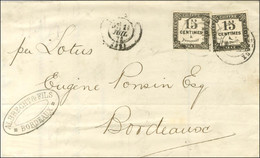 Càd T 17 BORDEAUX (32) / Taxe N° 4 (2) Sur Devant De Lettre En Double Port Local. 1871. - TB. - R. - 1859-1959 Covers & Documents