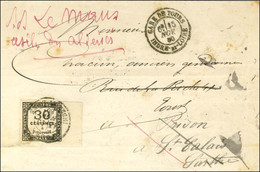 Càd T 18 GARE DE TOURS / INDRE ET LOIRE Sur Lettre Locale Non Affranchie Réexpédiée à St Calais Puis Au Mans. Au Recto,  - 1859-1959 Covers & Documents