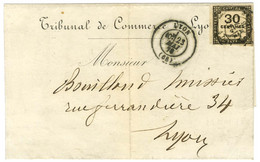 Càd T 17 LYON (68) Sur Lettre Non Affranchie Adressée Localement. A L'arrivée, Taxe N° 6 Préoblitéré. 1878. - TB / SUP. - 1859-1959 Covers & Documents