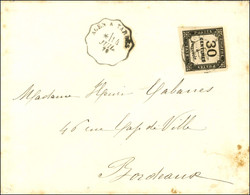 Lettre Non Affranchie Pour Bordeaux Remise Au Convoyeur Ligne AGEN A TARBES Taxée à L'arrivée à L'aide Du Timbre-taxe N° - 1859-1959 Covers & Documents