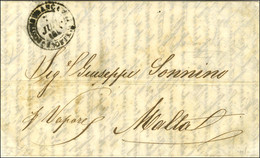 Càd POSTES FRANCAISES / (SESOSTRIS) 7 JUIL. 1843 Sur Lettre Avec Texte Daté De Livourne Le 3 Juin 1841 Pour Malte. 3 Piè - Maritime Post