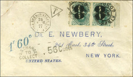 Càd BUENOS AIRES / Argentine 10c (2) Surchargés 8 Càd Octo BUENOS AIRES / PAQ. FR J N° 5 Sur Lettre Pour New York. Au Re - Postal Rates