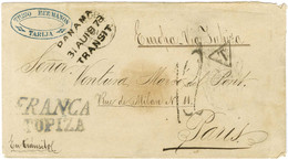 Lettre De Tarijia. Au Recto, FRANCA TUPIZA Sur Lettre Pour Paris, Taxe Tampon 12 (paquet Clos). Rare Provenance De Boliv - Postal Rates