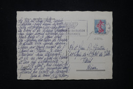 MONACO - Carte Postale De Monte Carlo Pour Paris En 1962, Affranchissement Français - L 119094 - Briefe U. Dokumente